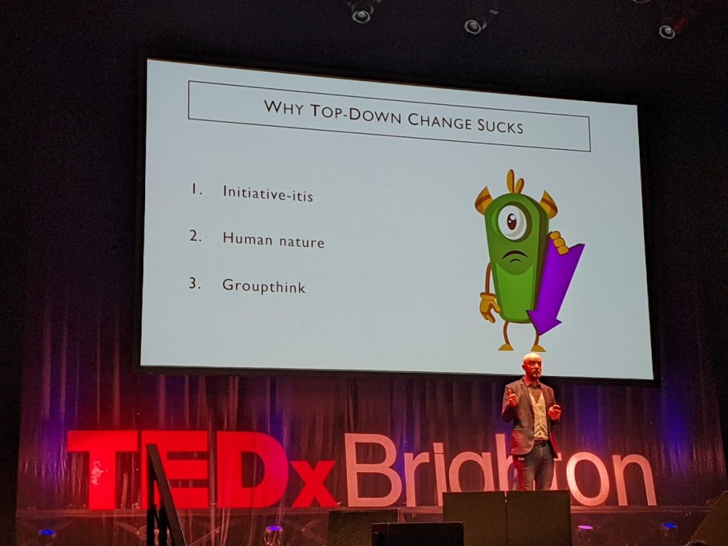 Dr James Mannion
Why top down change sucks
Initiative-itis
Human Nature
Group think